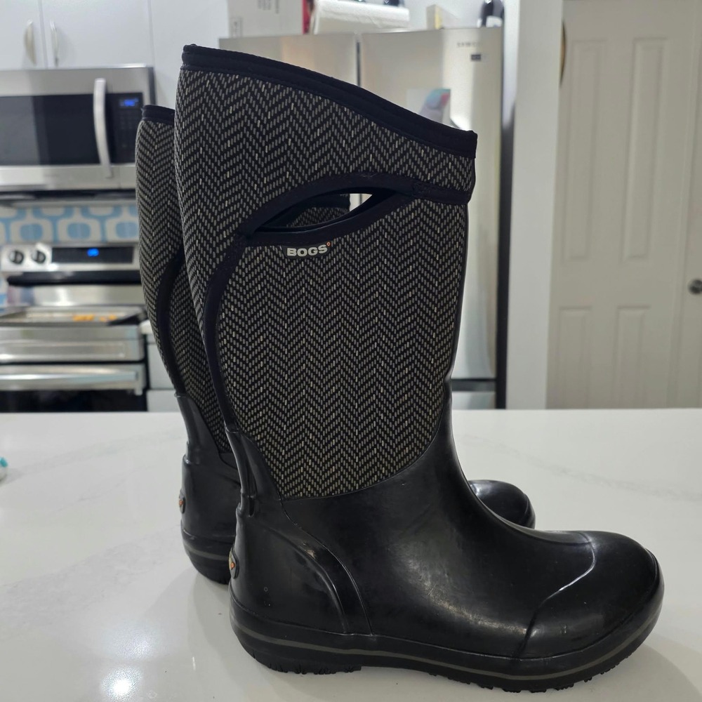 BOGS Plimsoll Herringbone Tall Women's 11 Waterproof Insulated Rain Snow Boots